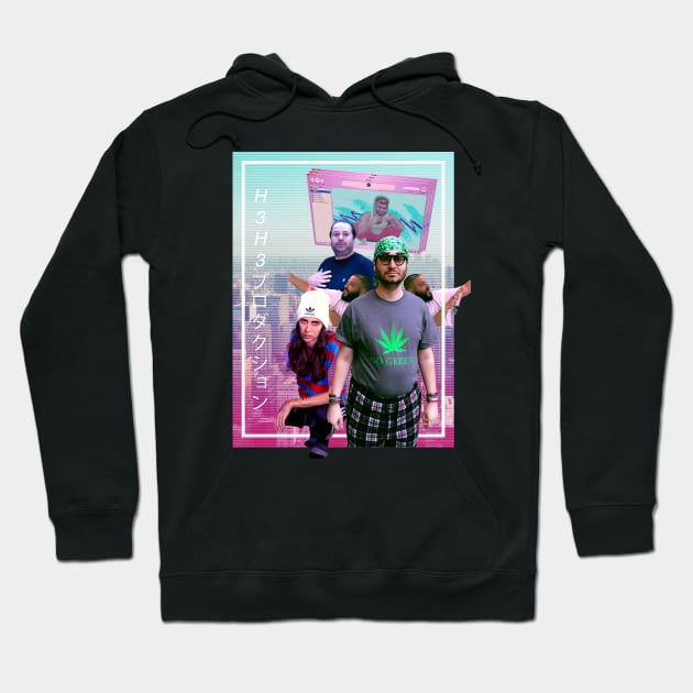 H3H3 Vaporwave Hoodie by Conzuh